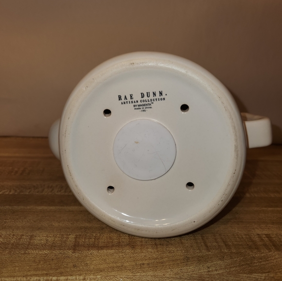 Rae Dunn by Magenta Ceramic Tea Pot Birdhouse (White/Grow) - Picture 4 of 6